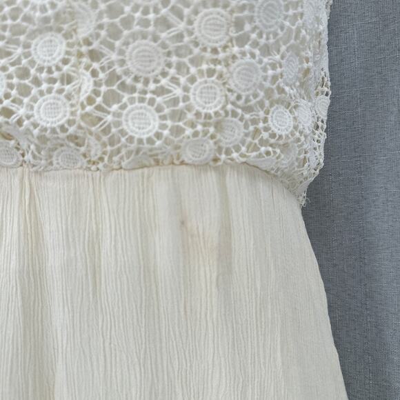 Trendology Dress Womens Small Lace Y2K Crochet Boho Festival Midi Strappy Summer - Picture 12 of 12